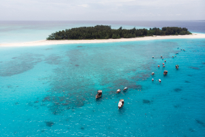Aerial,View,Of,Mnemba,Atoll,In,Zanzibar,-,The,Famous